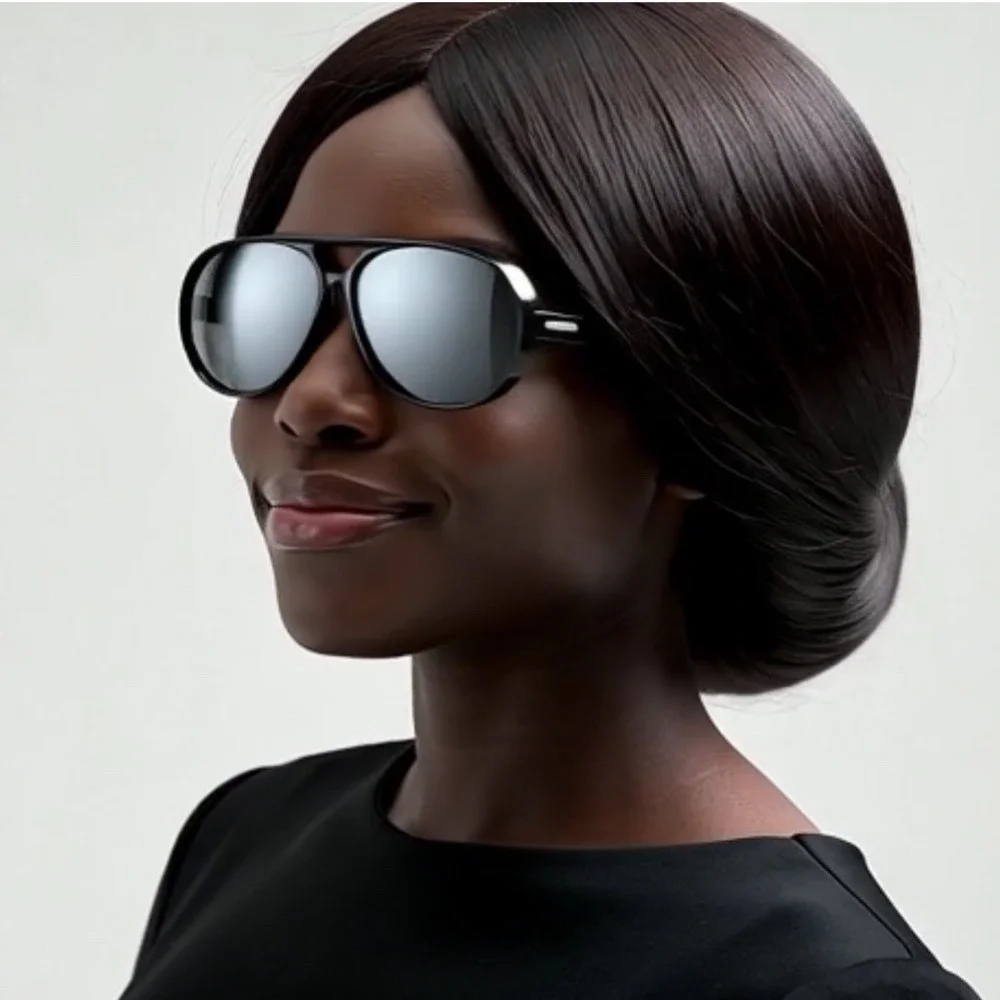 Women Sunglasses Oversized Round Frame Fashion Trendy Style Lentes Gafas Mujeres